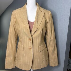 Classic Tan Striped Women's Blazer